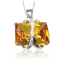 Women silver big yellow amber jewelry for party