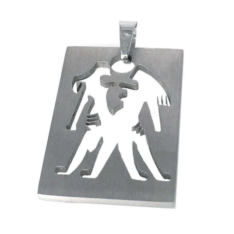 product-BEYALY-Eco-Friendly Carved Round Stainless Steel Tribal Pendant Necklaces-img-2