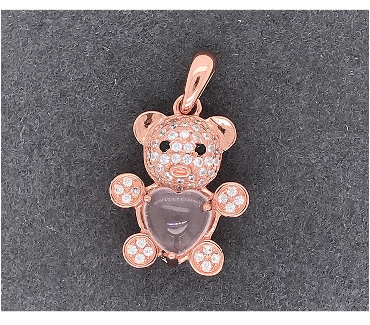 product-Dignified 18K Rose Gold Plated Bear Doll Pendant Necklace For Girls-BEYALY-img-3