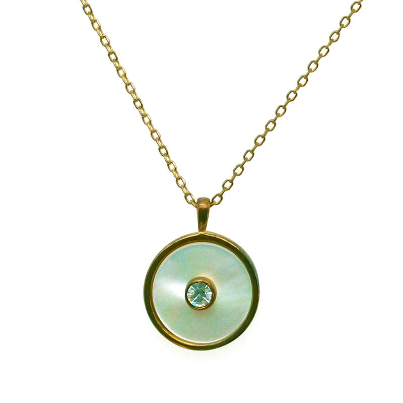 product-BEYALY-Wholesale Round Shape Silver 925 Disc Necklace Gold Plated Jewelry-img-2