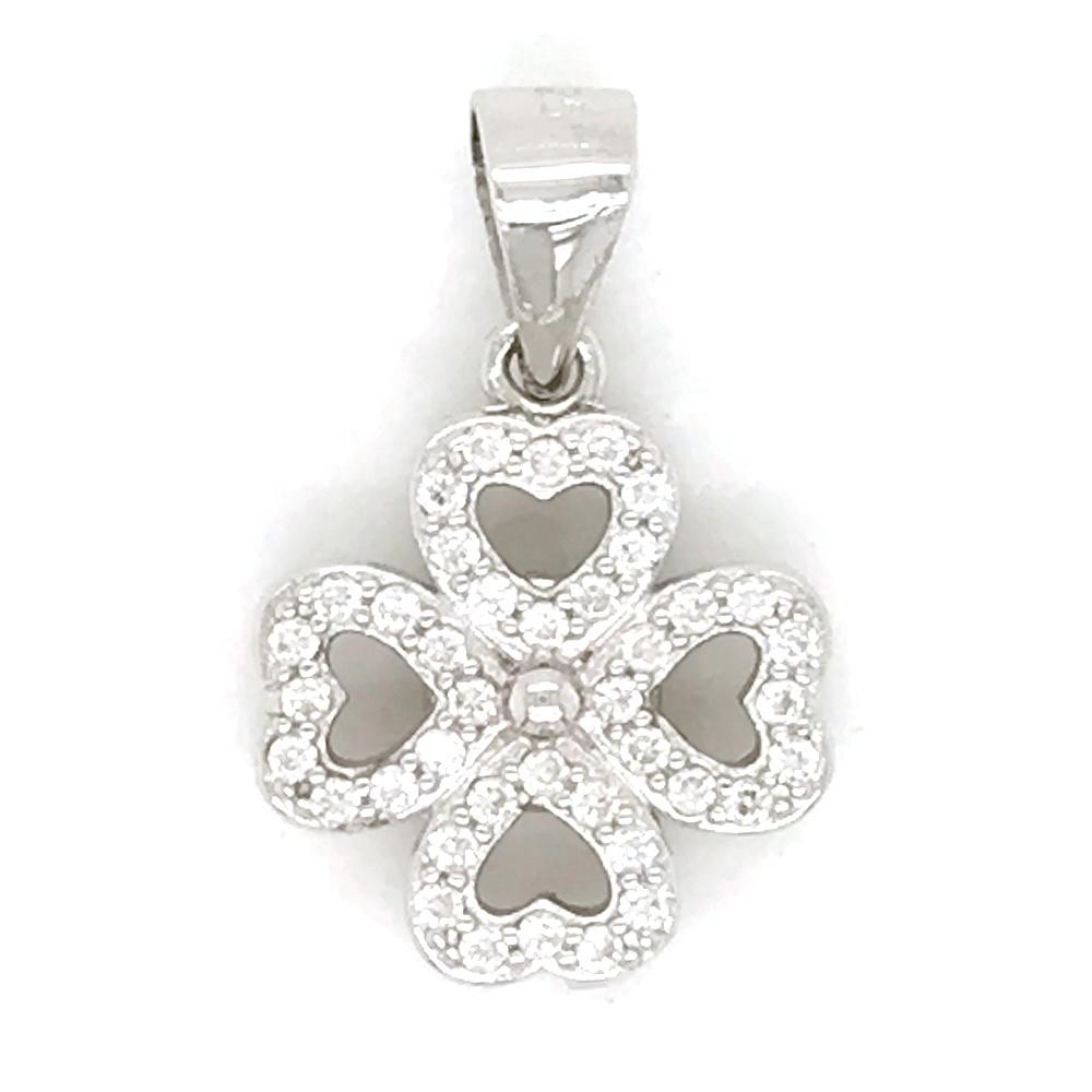 product-BEYALY-Custom Clover Gold Stainless Steel Necklace, Real Silver Four Leaf Clover Pendant Nec-2