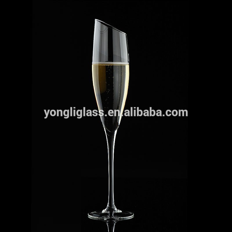 High quality Bevel champagne glass,led elegance champagne flute