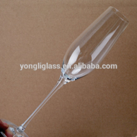 Expensive lead free crystal thick stem champagne flute , weeding champagne glass
