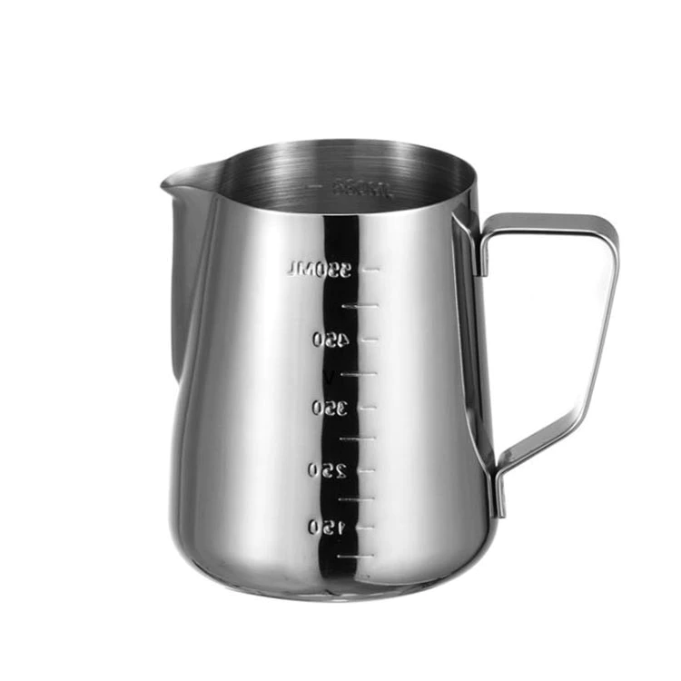 Grace Durable Measuring Milk Pot 304 Stainless Steel Craft Coffee Latte Milk Frothing Jug Pitcher