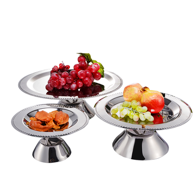 Bar KTV Stainless Steel Silver Creative Fruit Plate European Snack Fruit Plate Buffet Plate
