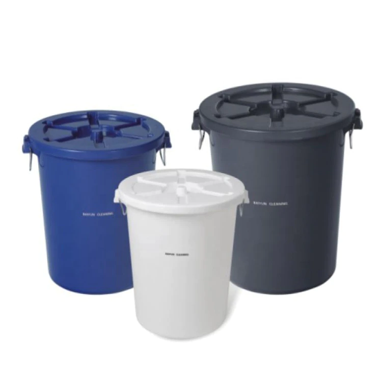 Practical Large Capacity Plastic Round Lid 65L/90L/110L Outdoor or Kitchen Rubbish Barrel