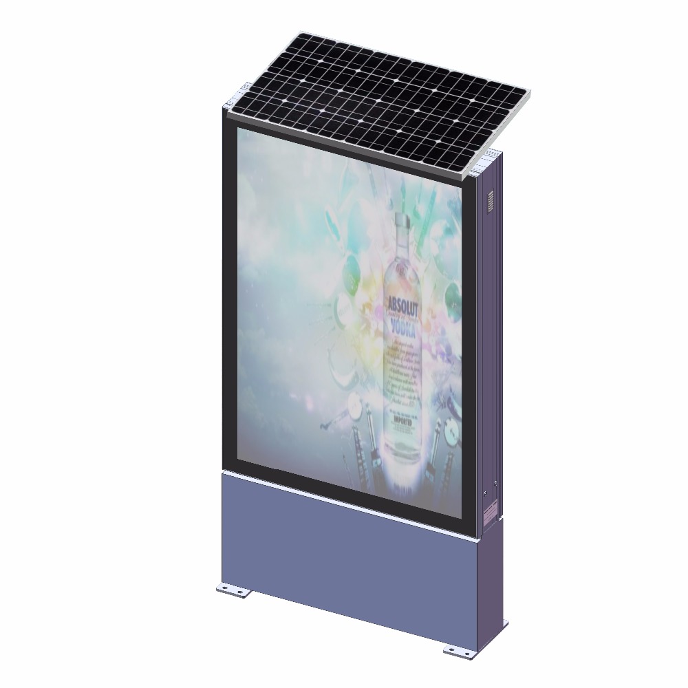 Street side waterproof solar panel advertising light box