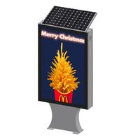 Street sign solar power double sided aluminum profile light box