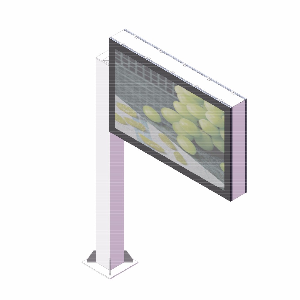 Outdoor advertising equipment scrolling billboard with scrolling system