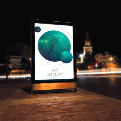 YEROO company outdoor floor standing light box for advertising