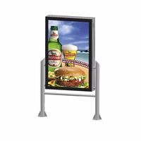 Aluminum outdoor double sided scrolling advertising light box mupi