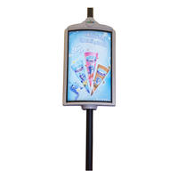 Double sided street pole advertising product/ lamp post display for sals