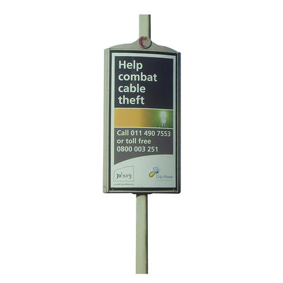 Outdoor double sided street pole / lamp post display for sals