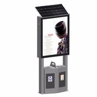 New Style Metal Advertising Scrolling Light Box Solar Light Box With Dustbin