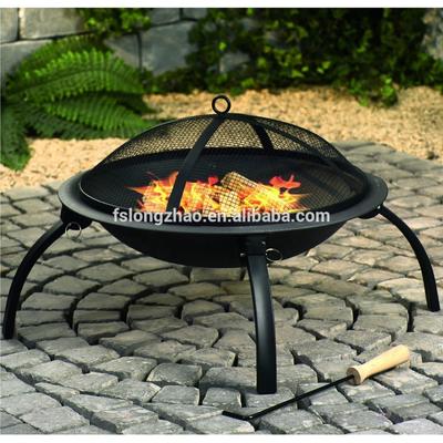 30" Steel Outdoor Round Pop-up Fire Pit BBQ Grill for Garden