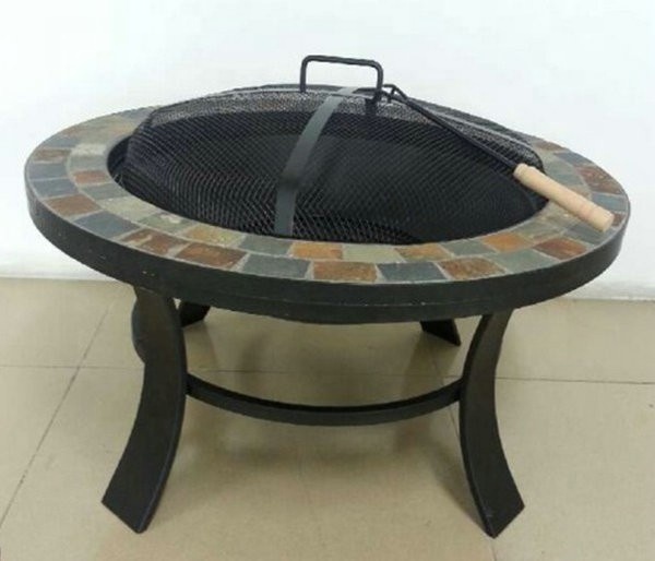 Outdoor Wood Charcoal Burning Large Round Steel Bowl Fire Pit