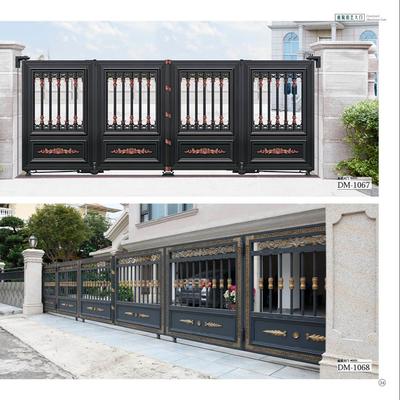 Customized high quality aluminumheavy-duty electric sliding door with windproof, rainproof and sun-proof main entrance ga