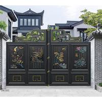 Popular garden aluminum main entrance gate design electric sliding gate