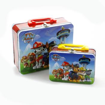 wholesale custom gift tin lunch tin box with handle