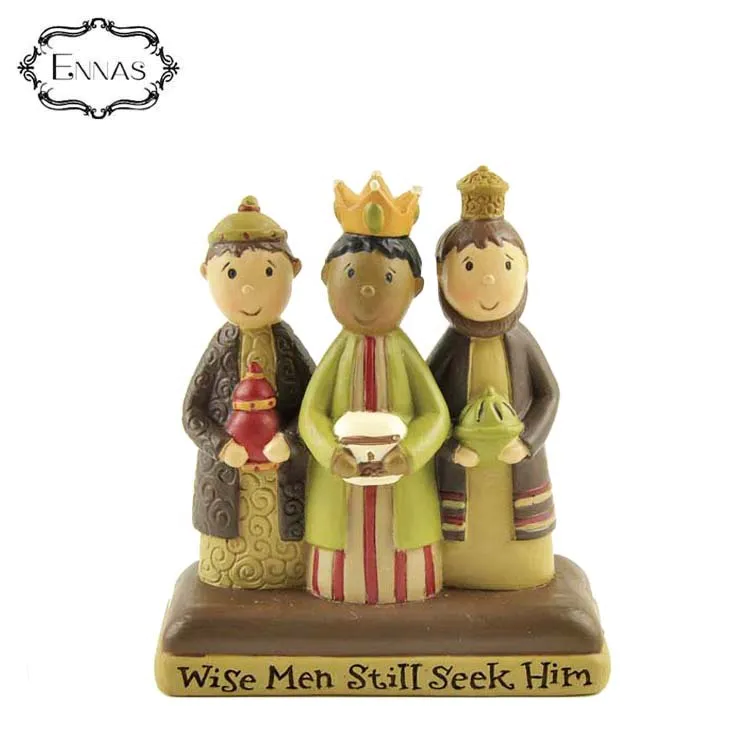 Three Wisemen Figure On Base Religious Ornaments With Exquisite Statues