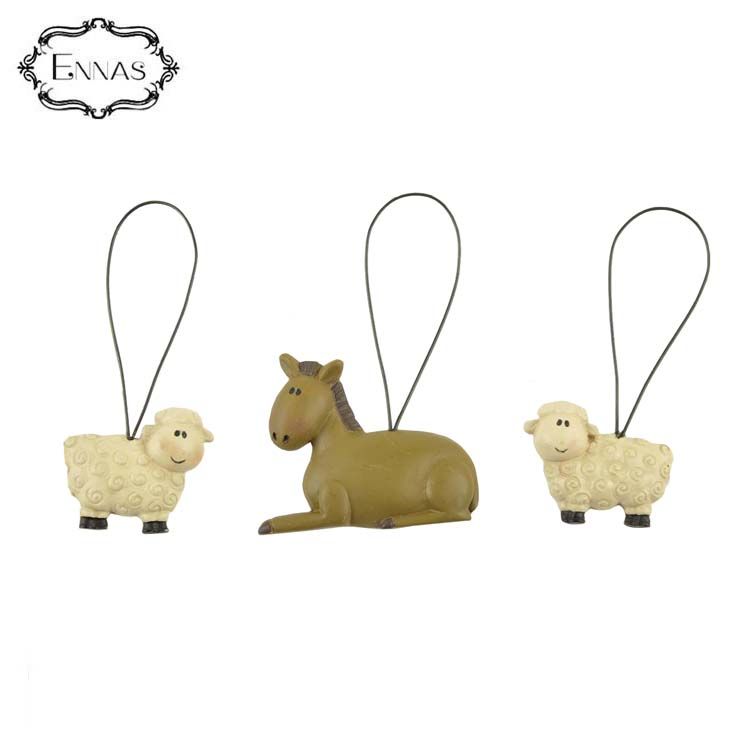3 Pcs Sheep Donkey Religious Ornaments Anniversary Gifts of Animal Ornaments Company