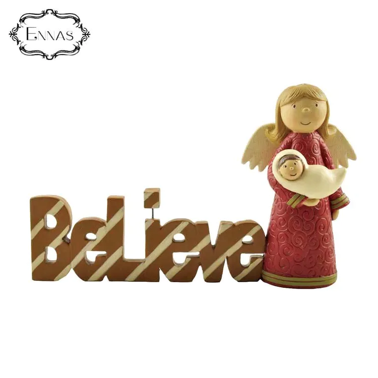 'believe' angel jesus figure modern craft sculpture cathedral display