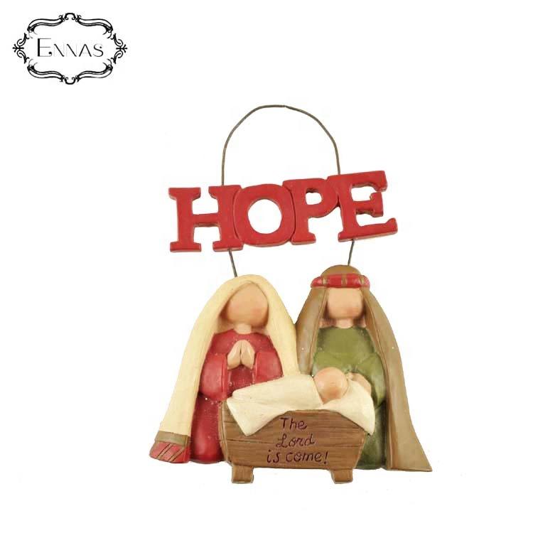 Factory Handmade Carved Resin Nativity Set Catholic Religious Statues with 
