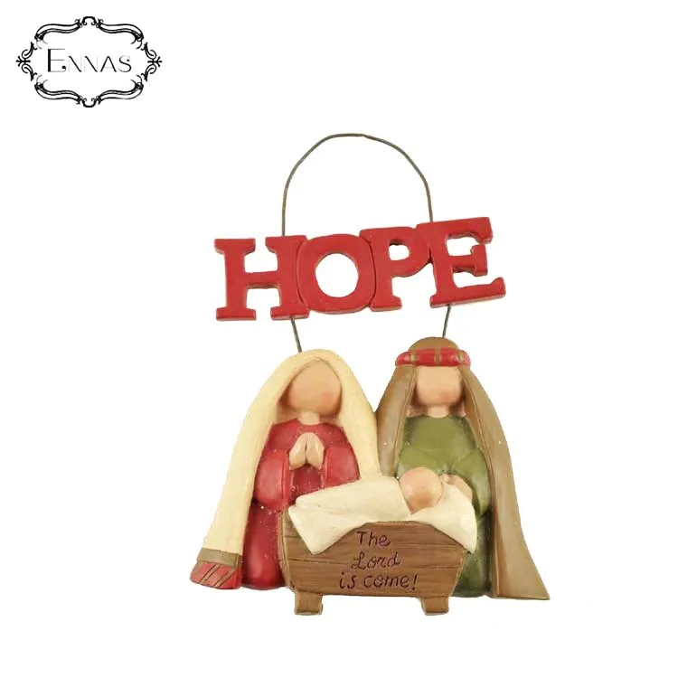 Factory Handmade Carved Resin Nativity Set Catholic Religious Statues with 