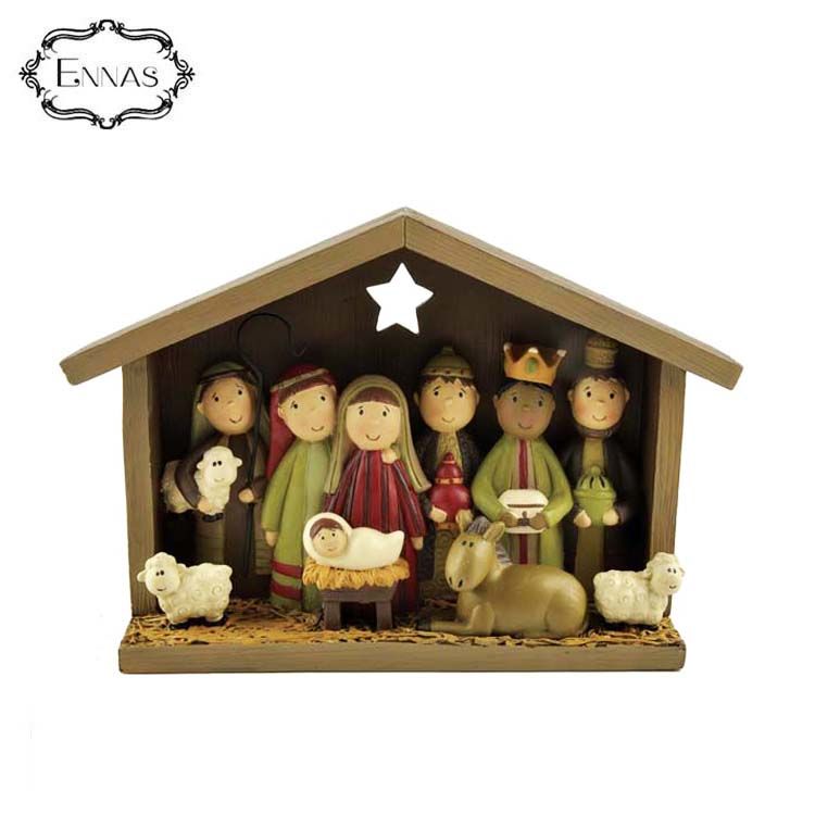 Nativity birth scene in the manger collections of religious festival gifts and personal hobbies