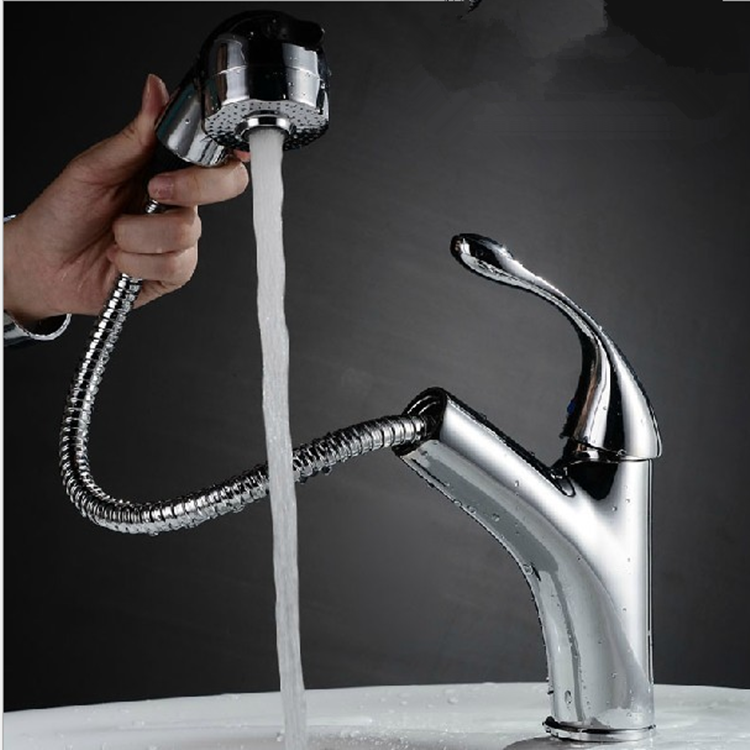 Economic pull out flexible hose aqua sprinkle italian faucet