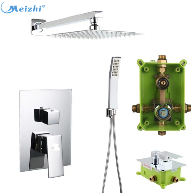 High quality wall mount mixer temperature control bathroom shower sets