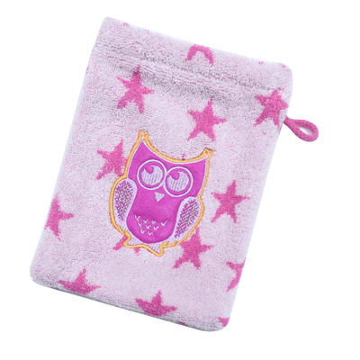 100% cotton jacquard embroidery logo baby towel washcloth terry cloth towel wash Glovetowel