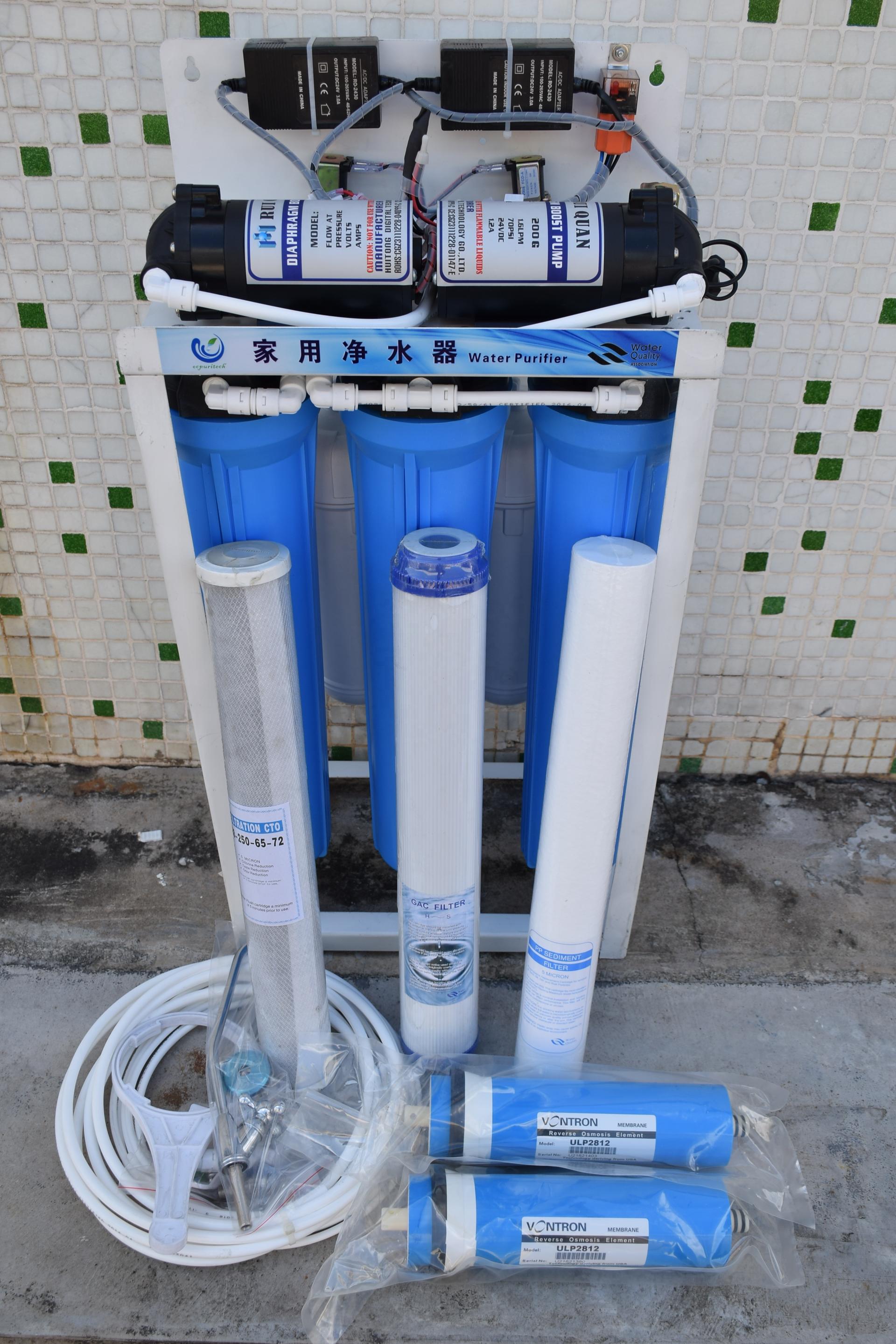 product-Ocpuritech-commercial 800GPD RO fully automatic small water plant treatment-img