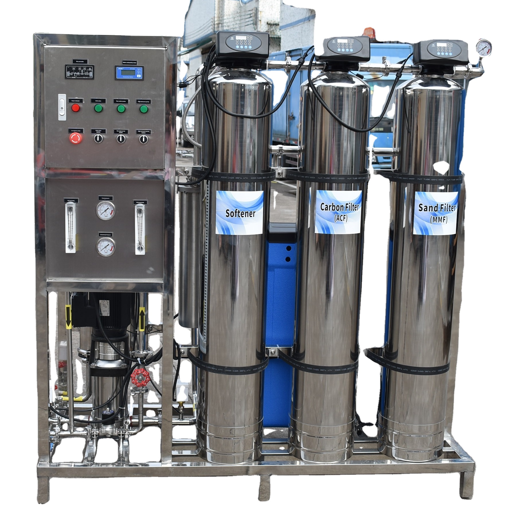 Stainless-steel-500LPH-reverse-osmosis-water-purification popular machine