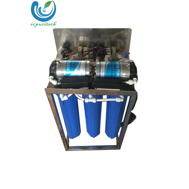 Double pump 800GPD commercial RO water filter system purifying machine price
