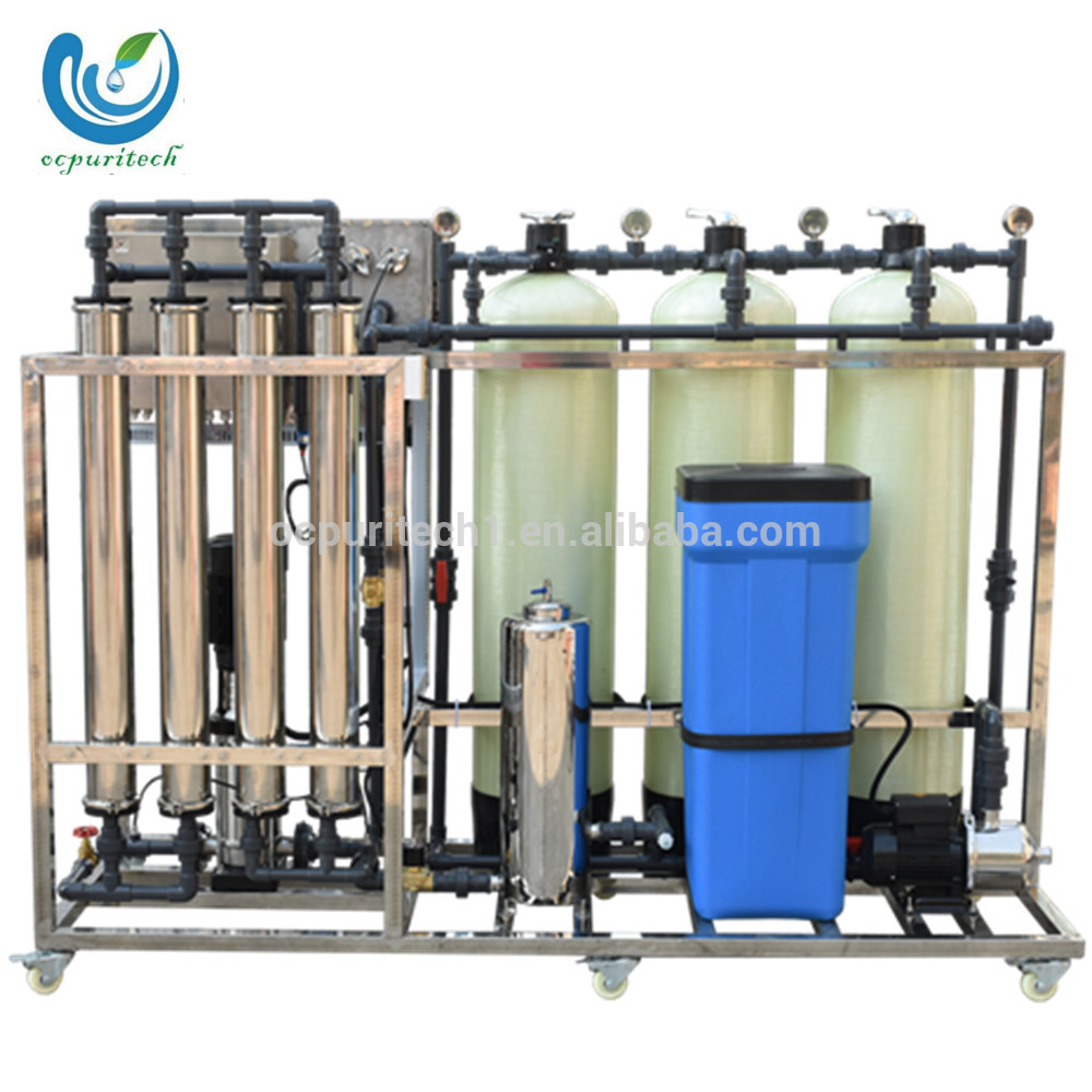1000L/h RO Water Treatment Plant For Industrial Water Treatment with manual softener