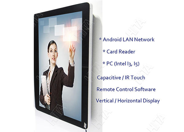 Hot sale factory wall mounted lcd touch screen display kiosk videos advertisement player with cheap price
