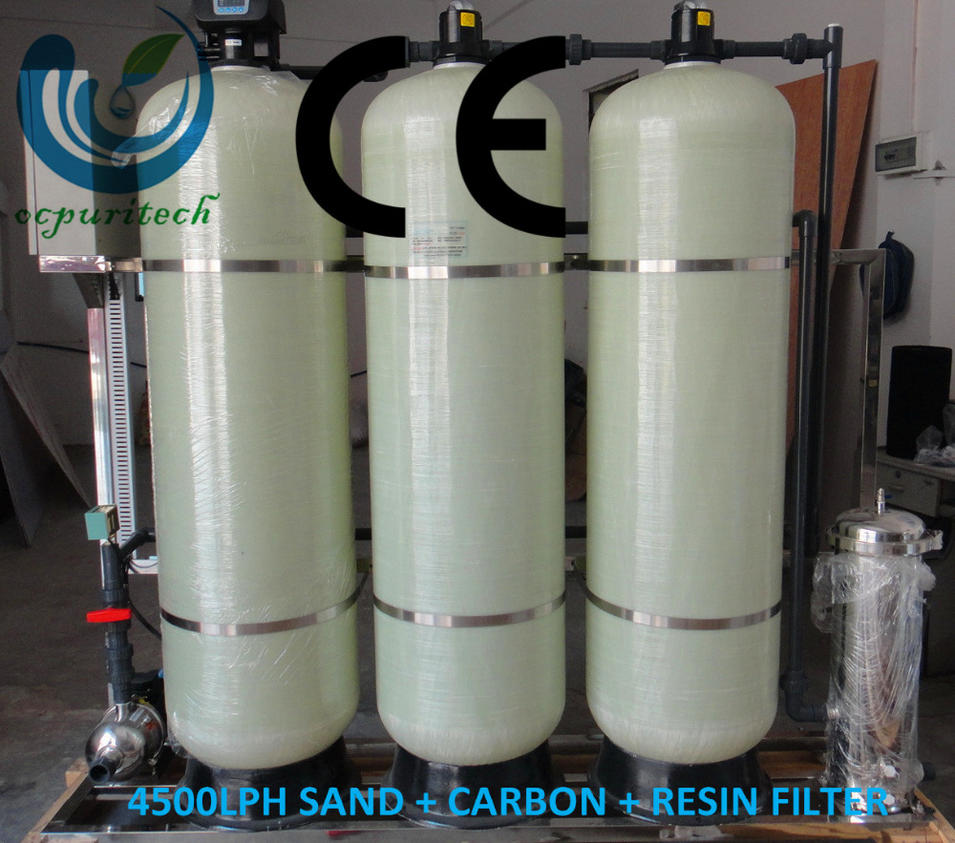 4500lph sand /carbon/resin industrial big water filter for water treatment
