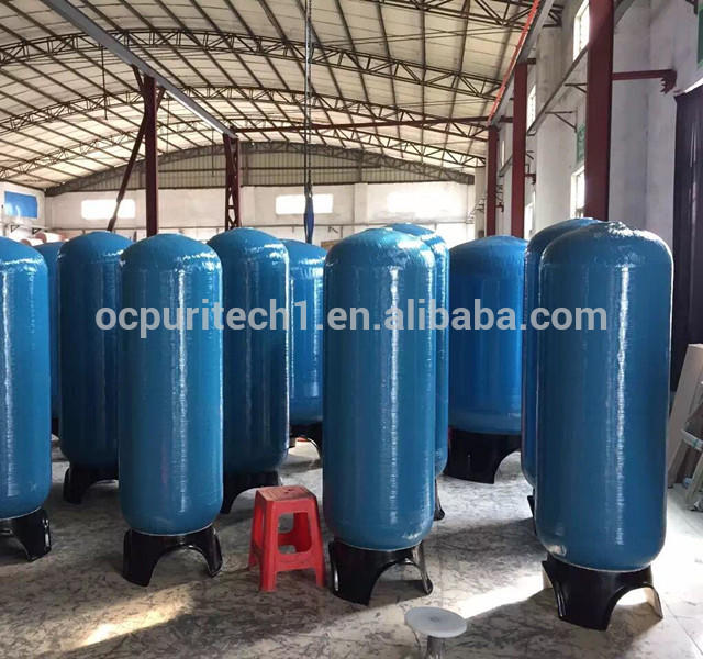 sand filter / carbon filter and softener FRP pressure vessel for water purification