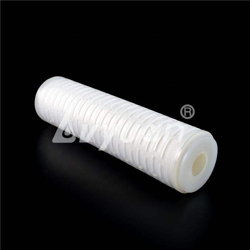 222 226 code 7 0.2 micron 10'' 20/30/40'' pleated hydrophobic ptfe filter cartridge for gas air steam filter vent filtration