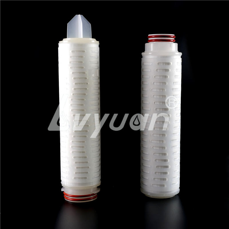 Pleated polypropylene PP membrane 0.1 micron water filter cartridge for clear beer filter