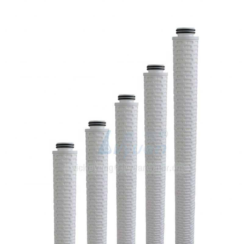 High flow rate 5 micron 40 inch pp pleated high flow filter cartridge for RO water treatment