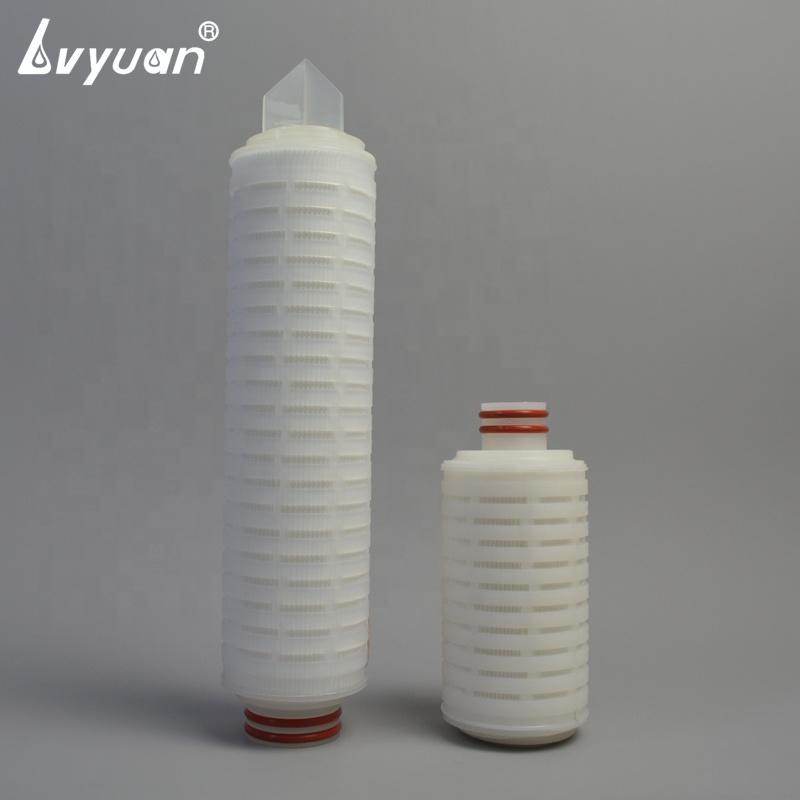 10 inch pleated membrane PP PES PTFE PVDF 5 micron water cartridge filter with code 226