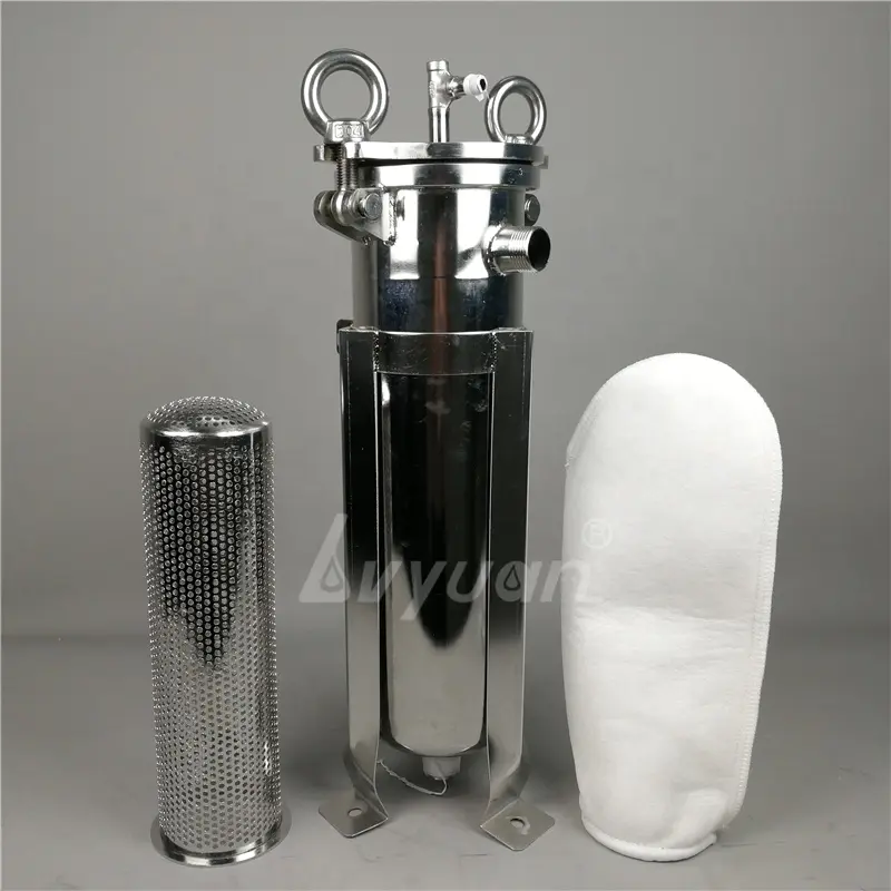 Water purification16 32 inch Stainless steel 304 316L pleated bag cartridge filter housing