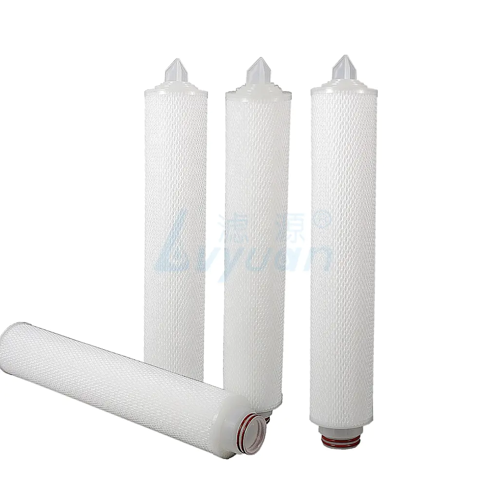 high efficiency 0.1 0.22 0.45 0.65 1 micron pp filter pleated membrane filter cartridge high flow filter