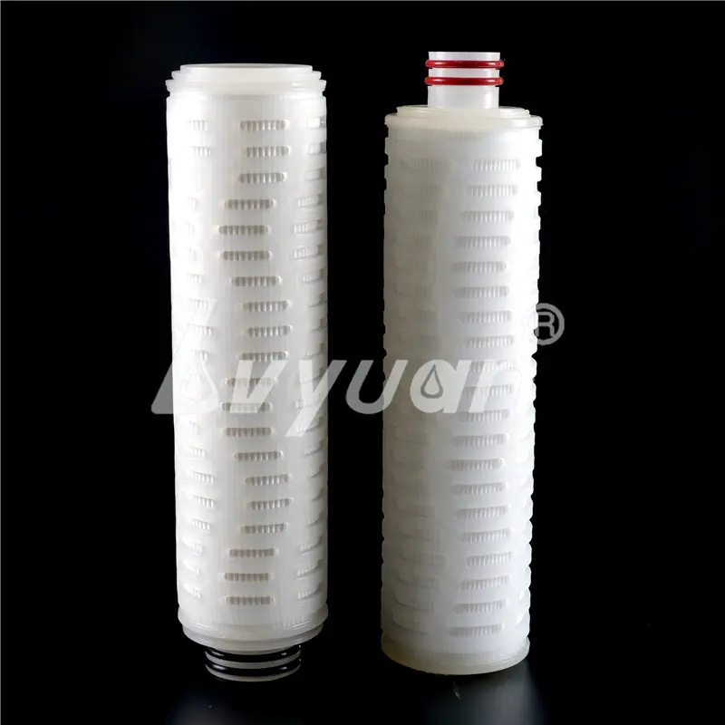 filtro de agua 0.22 micras uso industrial cartucho for PP pleated Membrane cartridge filter 5 25 micras