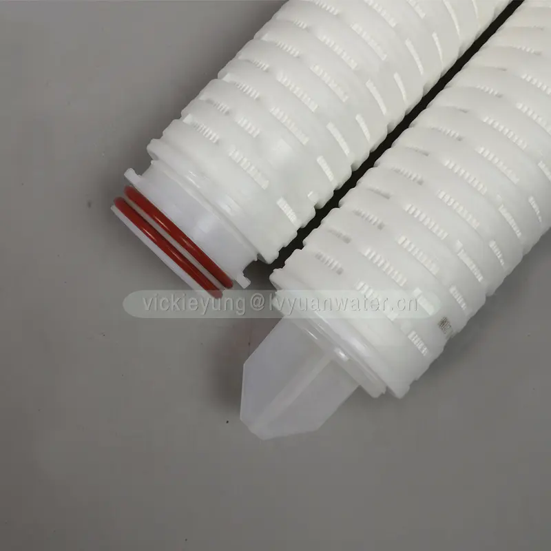 Liquid/Wine/beer/beverage filter polypropylene pleated membrane 10 inch sediment pleated filter cartridge with plastic core