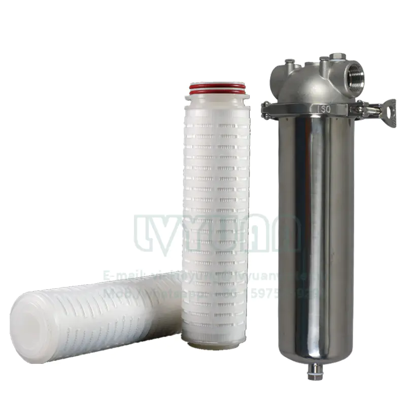 10 inch SOE 222 1 micron PP/Polypropylene pleated sediment water filters for wine liquid filtration