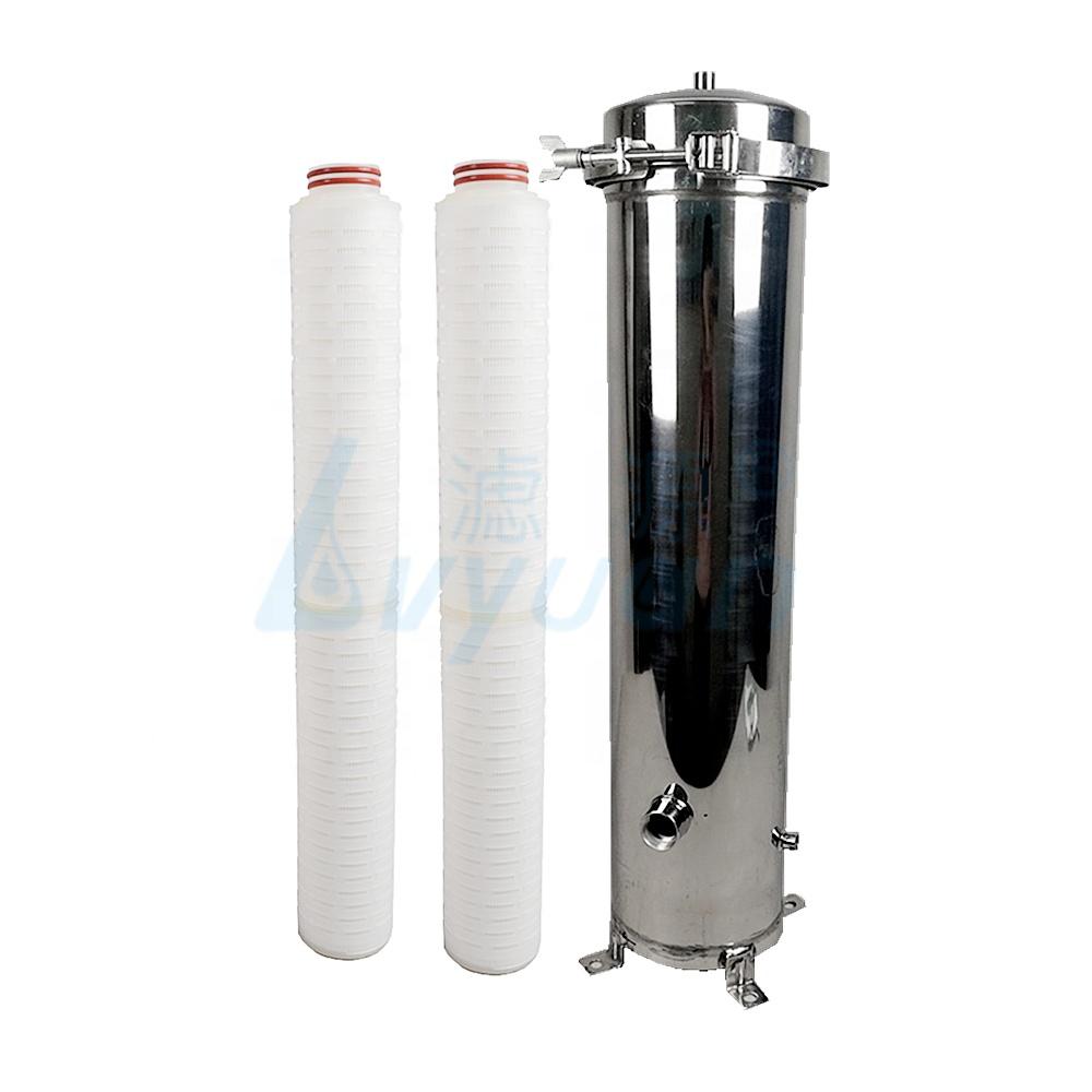 Nylon membrane pleated filter cartridge for waterl filtration 10 20 30 40 inch 0.22 0.45 micron