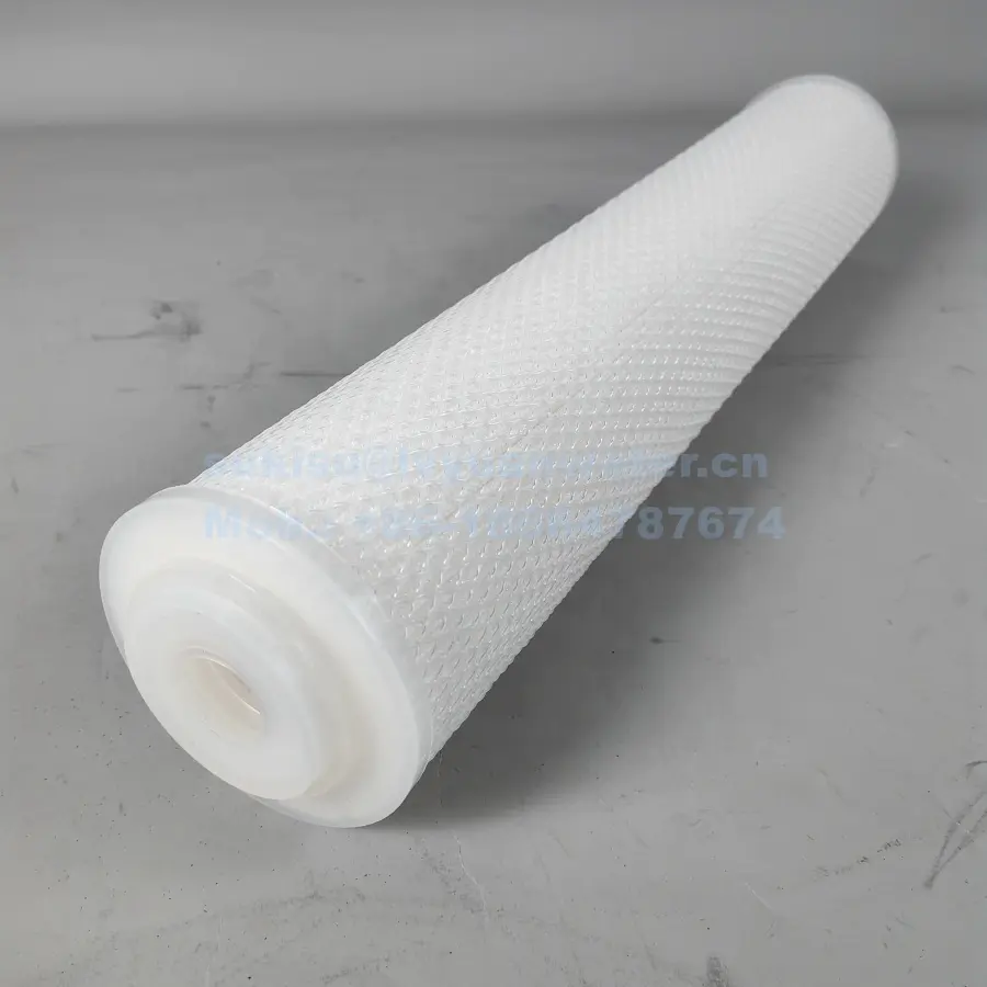 20 inch 5 Micron Jumbo PP membrane pleated water Filter Cartridge with Net end code connection 227/Fin/Flat/DOE